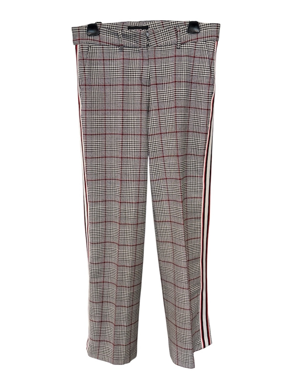 CAMBIO Plaid Trouser Pants with Side Stripe - Size 8 - Like New